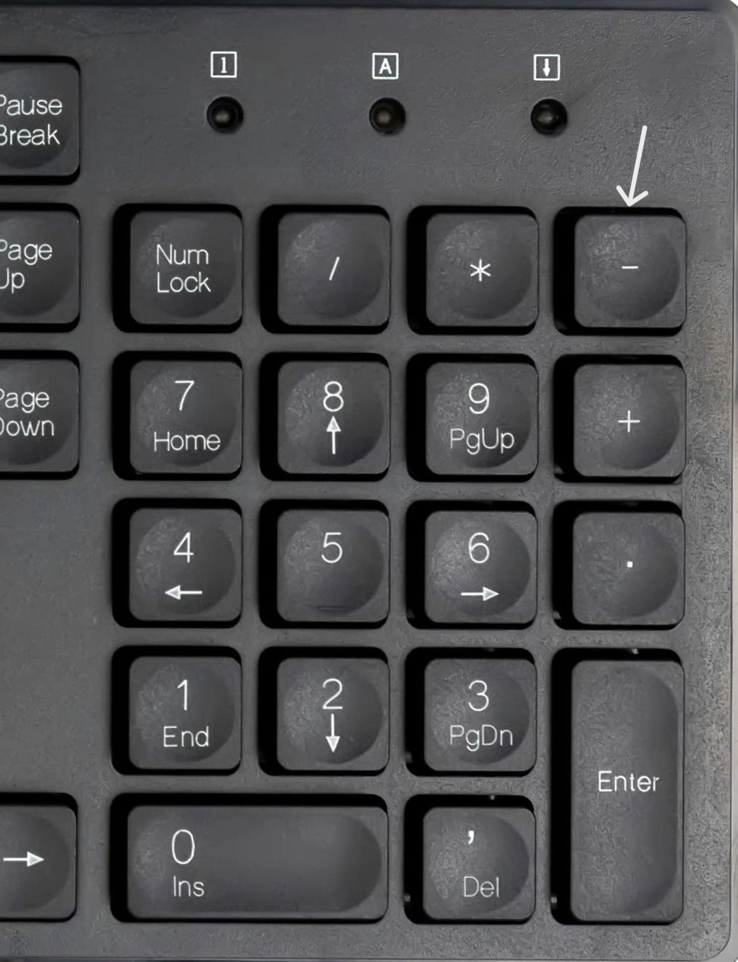 signo menos teclado signo menos teclado